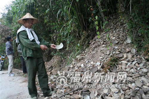 福建千年窯址遭盜挖 殘破瓷片傾瀉山野(組圖)