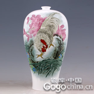 圖:大師手繪加官圖陶瓷藝術(shù)花瓶