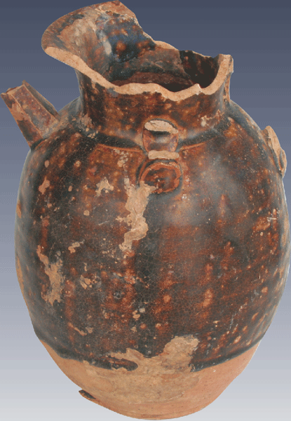 唐代黑瓷注壺殘件 唐代黑瓷注壺殘件