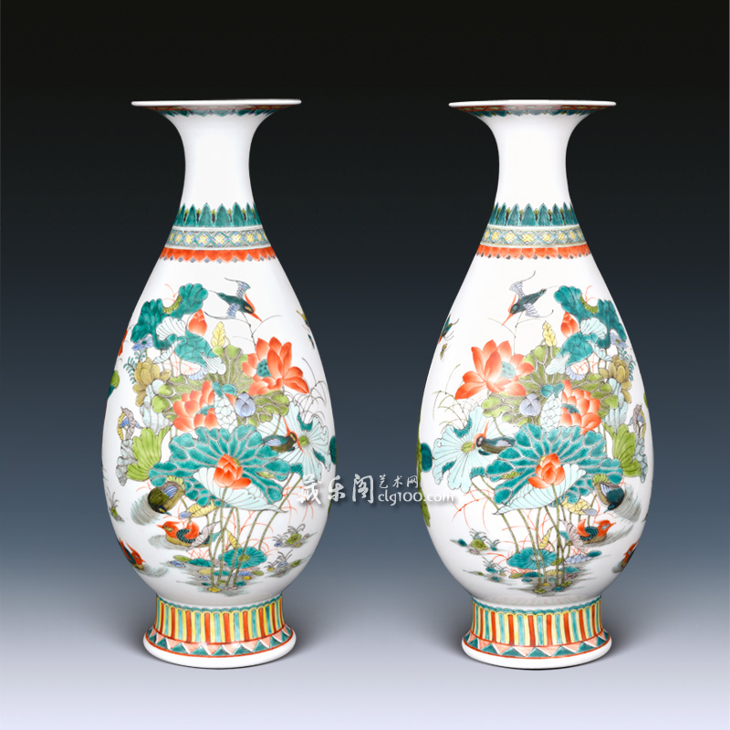 陳淑娟《荷塘清趣》對(duì)瓶