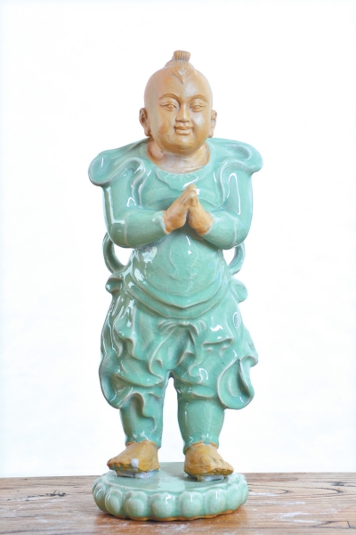 豆青釉“善財(cái)童子”